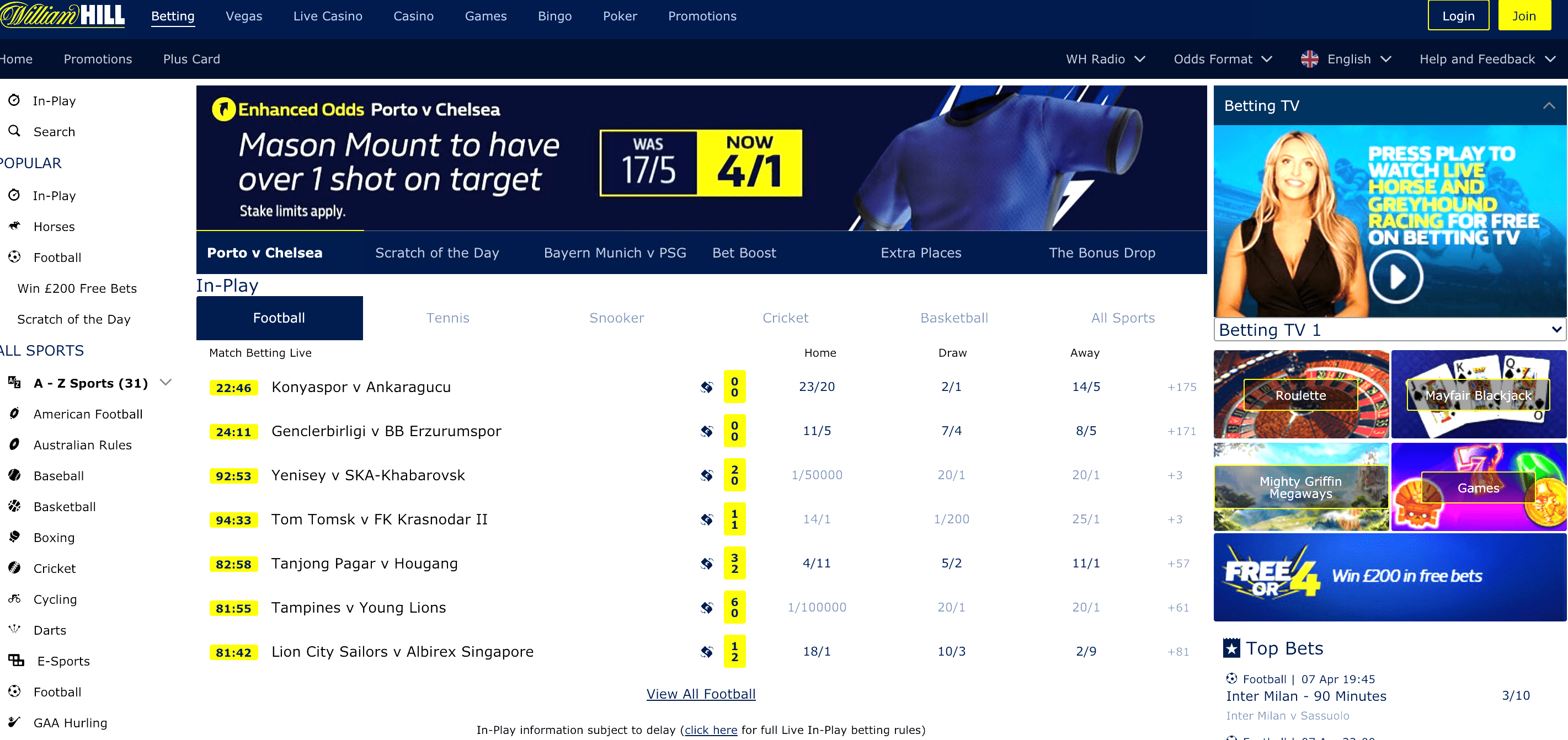 William Hill - sports betting site