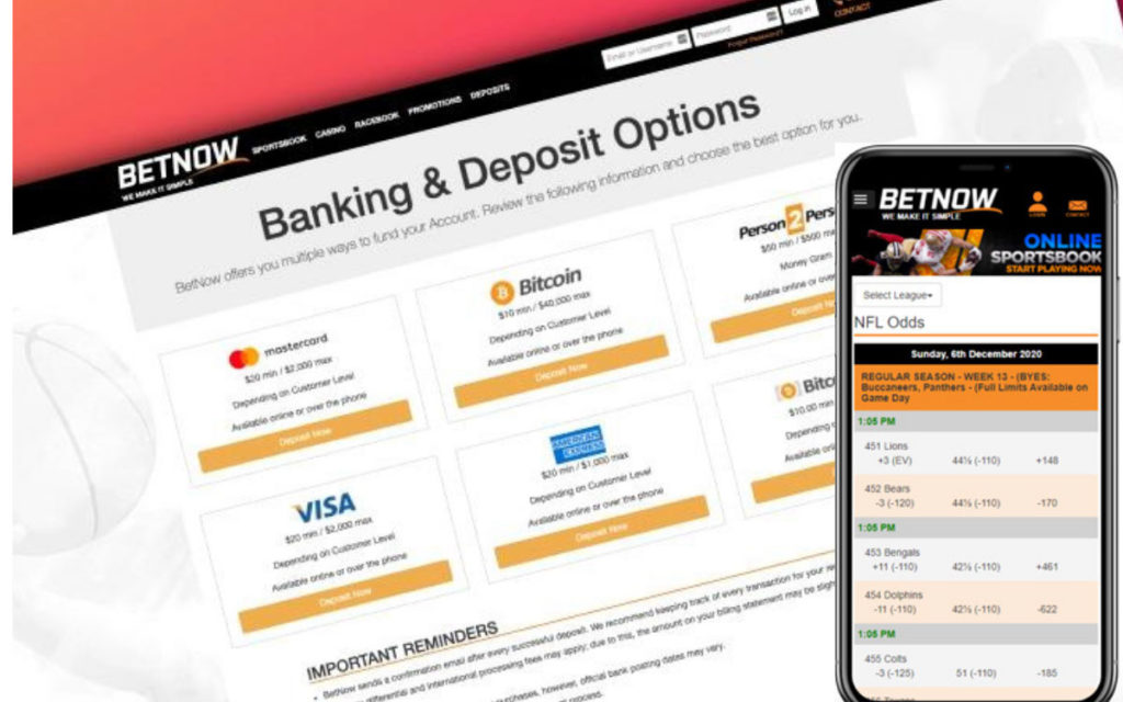 Withdrawal and deposit process on betnow